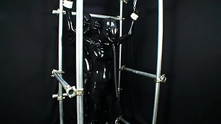 Extreme fetish latex play