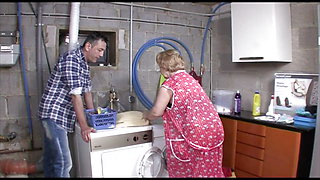 I Fuck the Old Woman Doggy Style on the Washing Machine