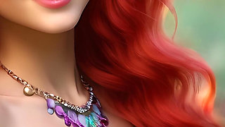 Ai Artistic Nude - Beautiful Woman Holding Geranium with Mulberry- Diamond Jewelry