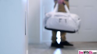 Two hottie teenagers riding big hard dick