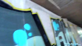 Public Agent Hot Czech body fucked under public bridge after sucking cock