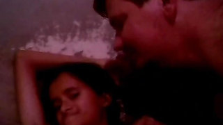 Skinny 18 year old lesbian teen kissing step dad for first time and are very shy step daughter  viral video