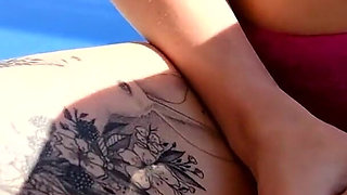 Stepsister Sucks Her Stepbrother by the Pool