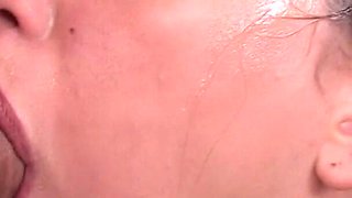 Young little Sarah extreme deepthroat and face fuck