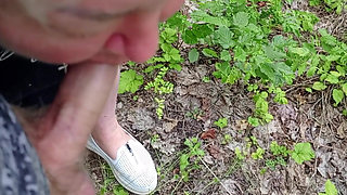 A Friend Sucks My Dick in a Park and Swallows Cum