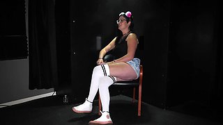 Backstage with Kali Danes at the hottest gloryhole set