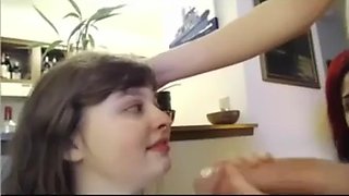 Family threesome home: Blowjob, Amateur  Interracial Porn