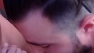 Cuckold Threesome Slave R0xy Got Strapon Kelly a Erick and Cock Big Dadddy