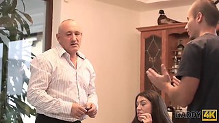 Step daddy4k. having good time with father of her boyfriend