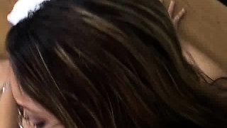 Amateur adorable blonde and brunette girls doing blowjob