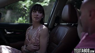 Stepdad rails stepsons young girl GF outdoors