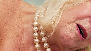 British Granny Sapphire Louise Interracial POV Cum on Tits Handjob