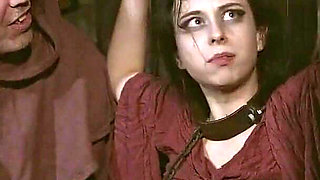 Thieving Whore - a Chained Hungry Maid Gets Some Water and Bread in a Very Special Way
