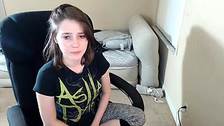 Horniest Amateur Brunette 19yo Teen facesitting on Webcam