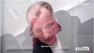 Busty Secretary Vegas Seduces Stud Into Rough Fuck At The Office