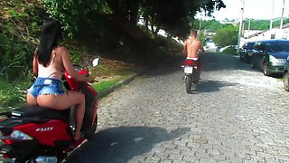 Tgata Had A Little Problem With Her Bike, But The Married Hottie Quickly Fixed It