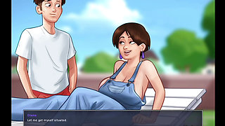 Pelted bhabhi ji with oil and fell inside the summertime saga game