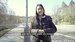 Public Agent Alina Crystall Asian outdoor sex abandoned building real public fuck