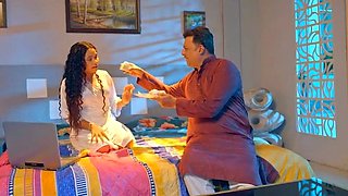 Tiny Indian MILF Naomi Shah swallows a stiff cock