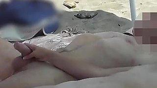 #4 Exhibitionist Wife Outdoor Amateur MILF Handjob Big Coc... Front of Voyeur with Cum - Misscreamy