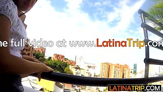 Horny arse Colombian babe enjoying a penis