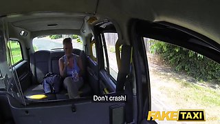 Milf Big Tits And Taxi Driver In Tattooed Milf With Big Tits Rides With Houston