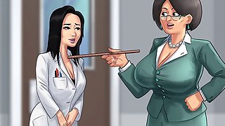 Playing summertime saga with some naughty porn game action