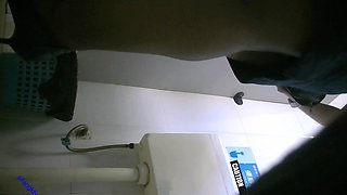 Cute amateur asian web cam girl playing with her toy