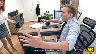 LOAN4K. Secret sex between slutty Boss and her naughty manager on the office table