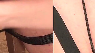 The Black Dominatrix Day 20 - Milking the Tied Slaves Prostate with a Penetration Machine