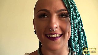 Inked subslut Orion Starr tantalized before intense striking