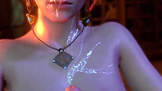 Cum Covered Triss Milks Your Cock with Her Fat Thicc Breasts