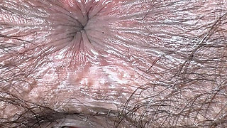 Asshole Beathing Extreme Closeup