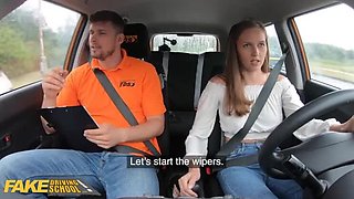 Stacey Cruz Gets Fucked Hard by Driving Instructor in Fake Driving School - Blowjob & Cumshot in Car