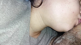 DAMN THIS IS THE BEST BLOWJOB IN THE WORLD, she fucks his dick intensely