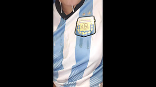 Argentina Champion of America - Big Ass Fan Gets Fucked by Fan - Cum in Face