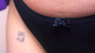 A young girlfriend got excited and decided to masturbate... Rubbing against the table and cumming loudly. She has such a fetish