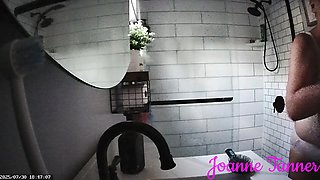 Found Hidden Cam Footage of My Mom Mrs. Joanne Tanner the Real Public Schoolteacher in the Shower on my Dad's Computer