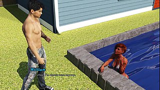 Intertwined Guy Is Having Fun With A Sexy Milf By The Pool Ep10