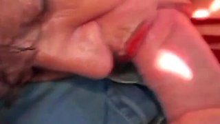 Two Matures Give a Guy a Blowjob in the Back of a Car