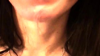 Teen seductress feeds her lust for cum gloryhole style