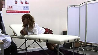 Uniform nurse CFNM get tugjob and BJ