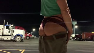 Rest areas, truck stops and she doesnt stop : Public Slut ts