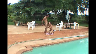 Horny Teen Pussy Get Wet and Cock Sucking Outdoor Session with Huge Cock Cumshot