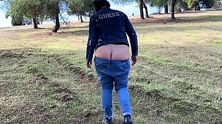Latin bareback amateur fucked in ass outdoors