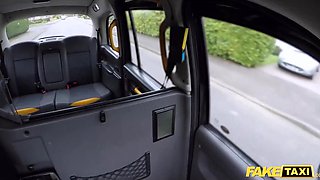 Bust blonde gets roughly fucked by her stepson who is a taxi driver
