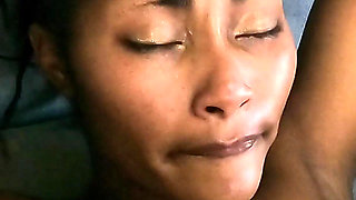 Super Tiny African 19yo Teen Gets Her First White Dick and Facial