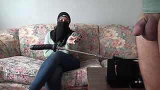 Egyptian Wife Humiliates Husband and Bought a Fucking Machine - Real Arab Cuckold Couple