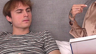 Blonde MILF Tutors Bad Boy in the Bedroom