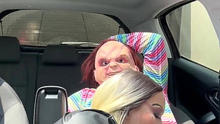 Chucky fucking Tifanny without a condom inside the car